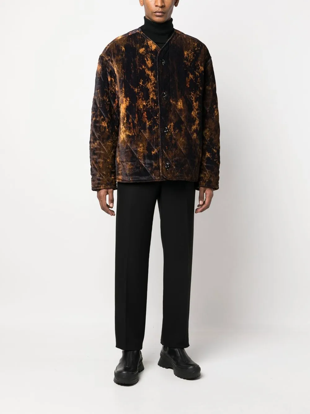 OAMC 抽象印花无领夹克 | 轻薄夹克 | Image 2