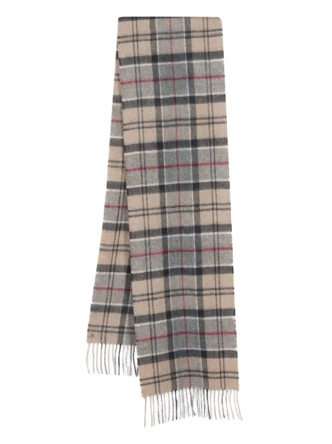 Barbour Holden checked fringe-trimmed scarf