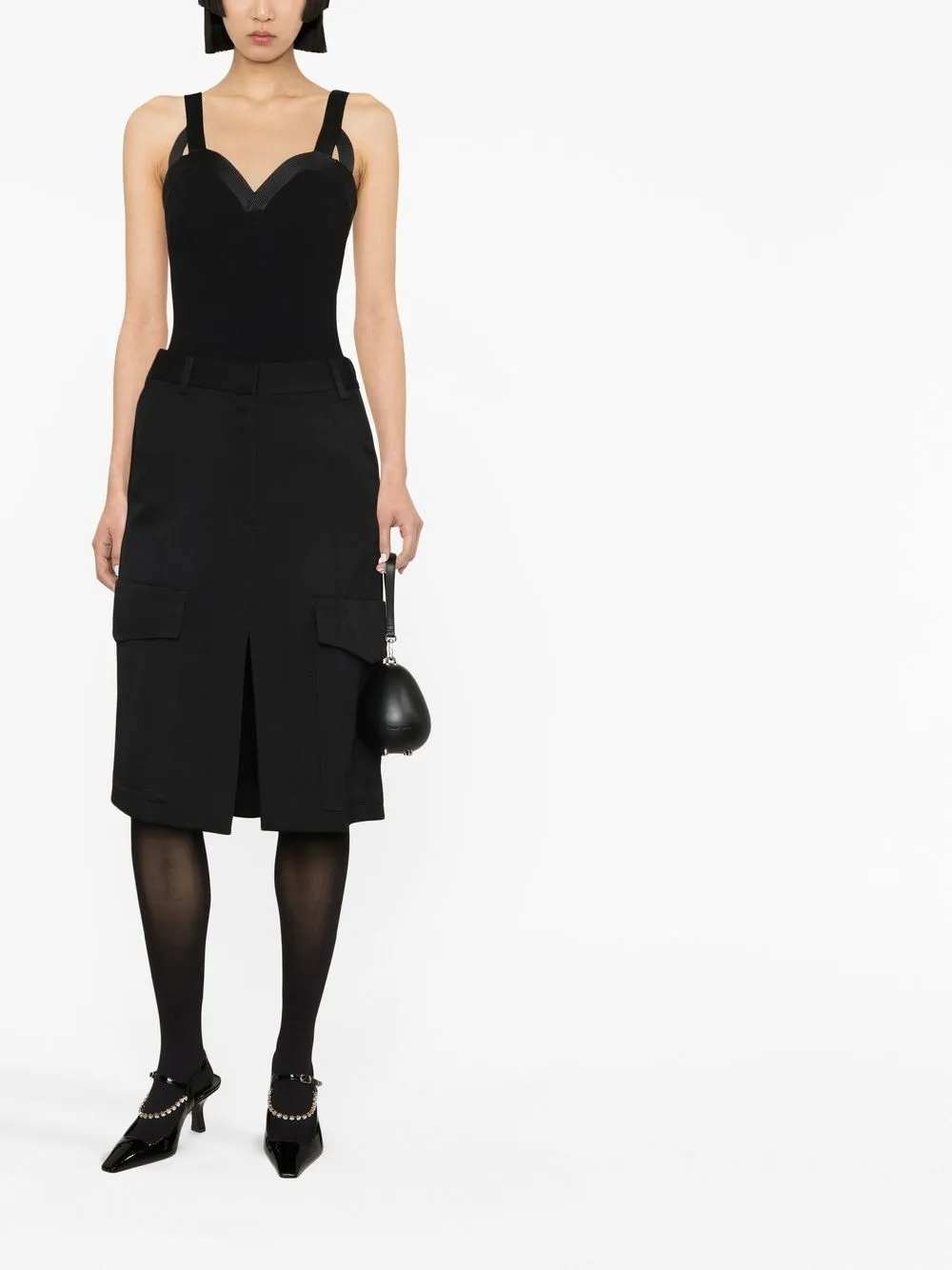 Victoria Beckham High waist rok - Zwart