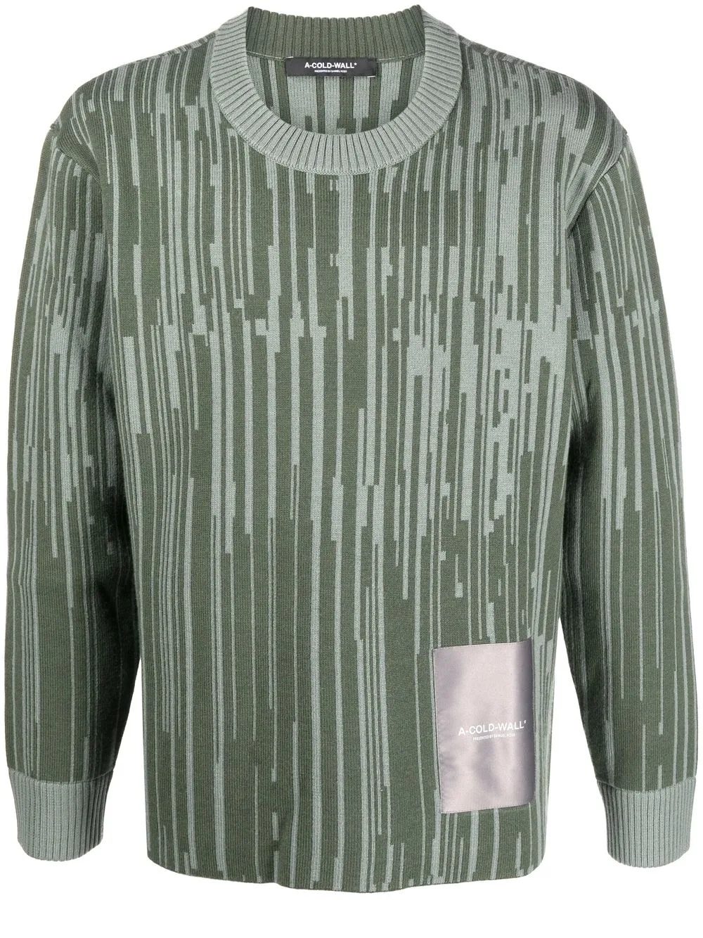 A-COLD-WALL* abstract-stripe jumper - Green