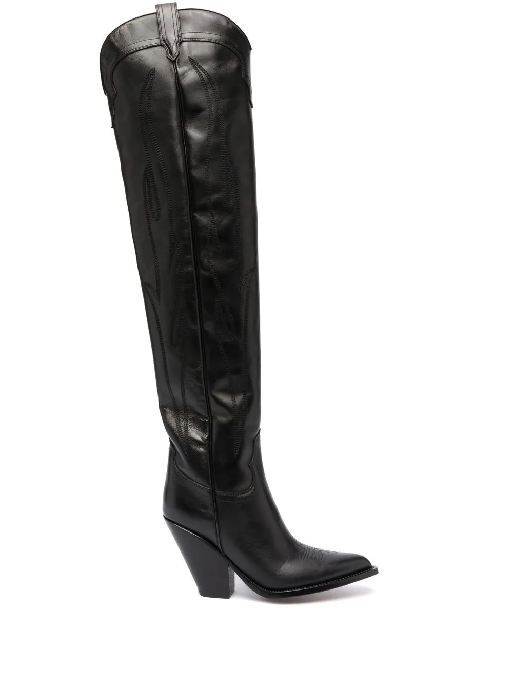 

Sonora Santa Fe 105mm leather Western boots - Black
