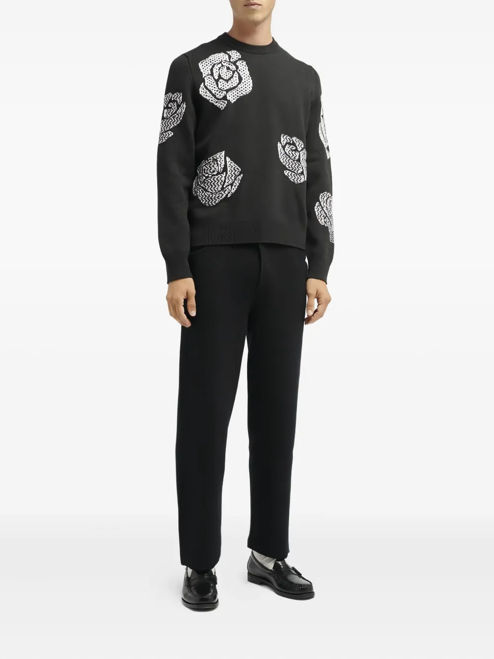 Barrie Roses round-neck sweater | Knitted Sweaters | Image 2