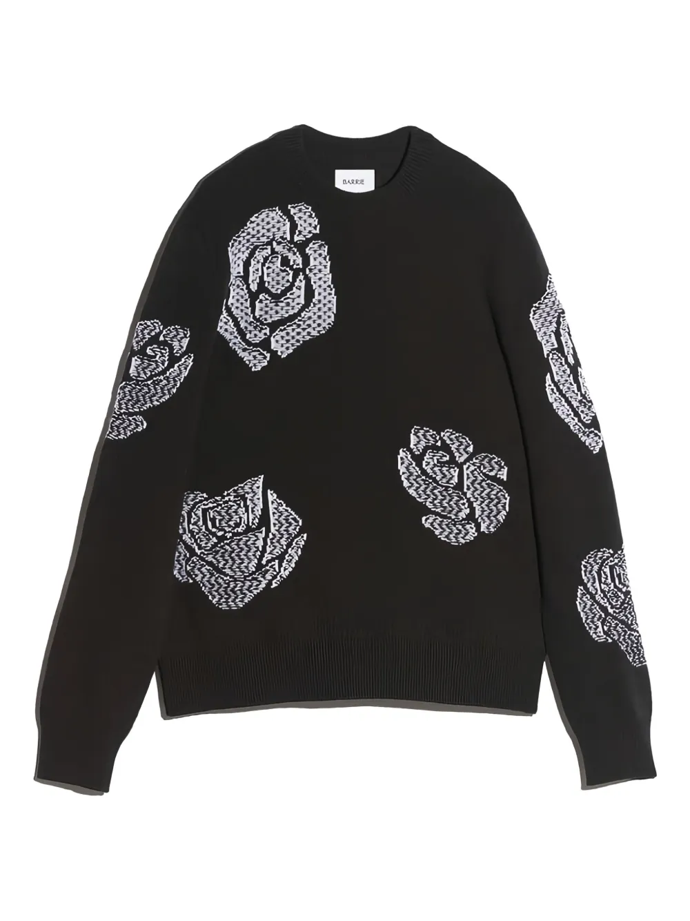 Barrie Roses round-neck sweater | Black | Image 1
