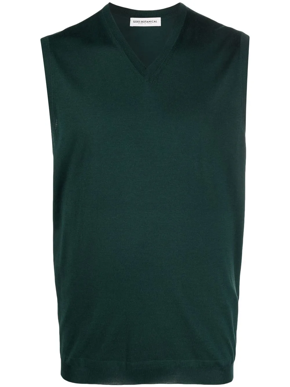 

GOES BOTANICAL V-neck merino-wool vest - Green