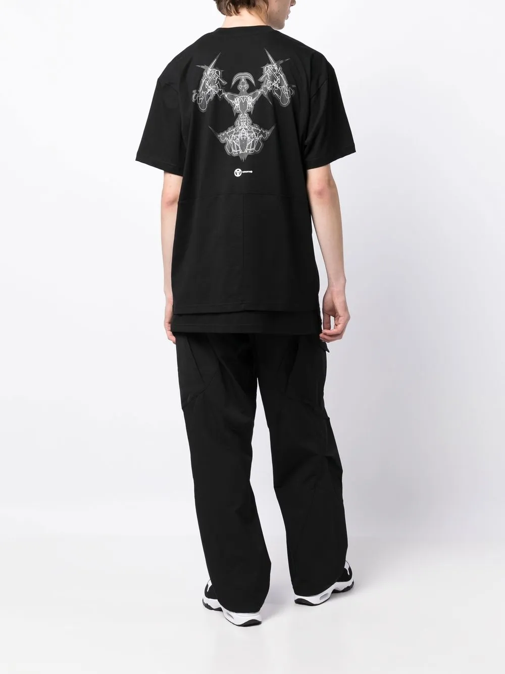 ACRONYM T-shirt met grafische print - Zwart