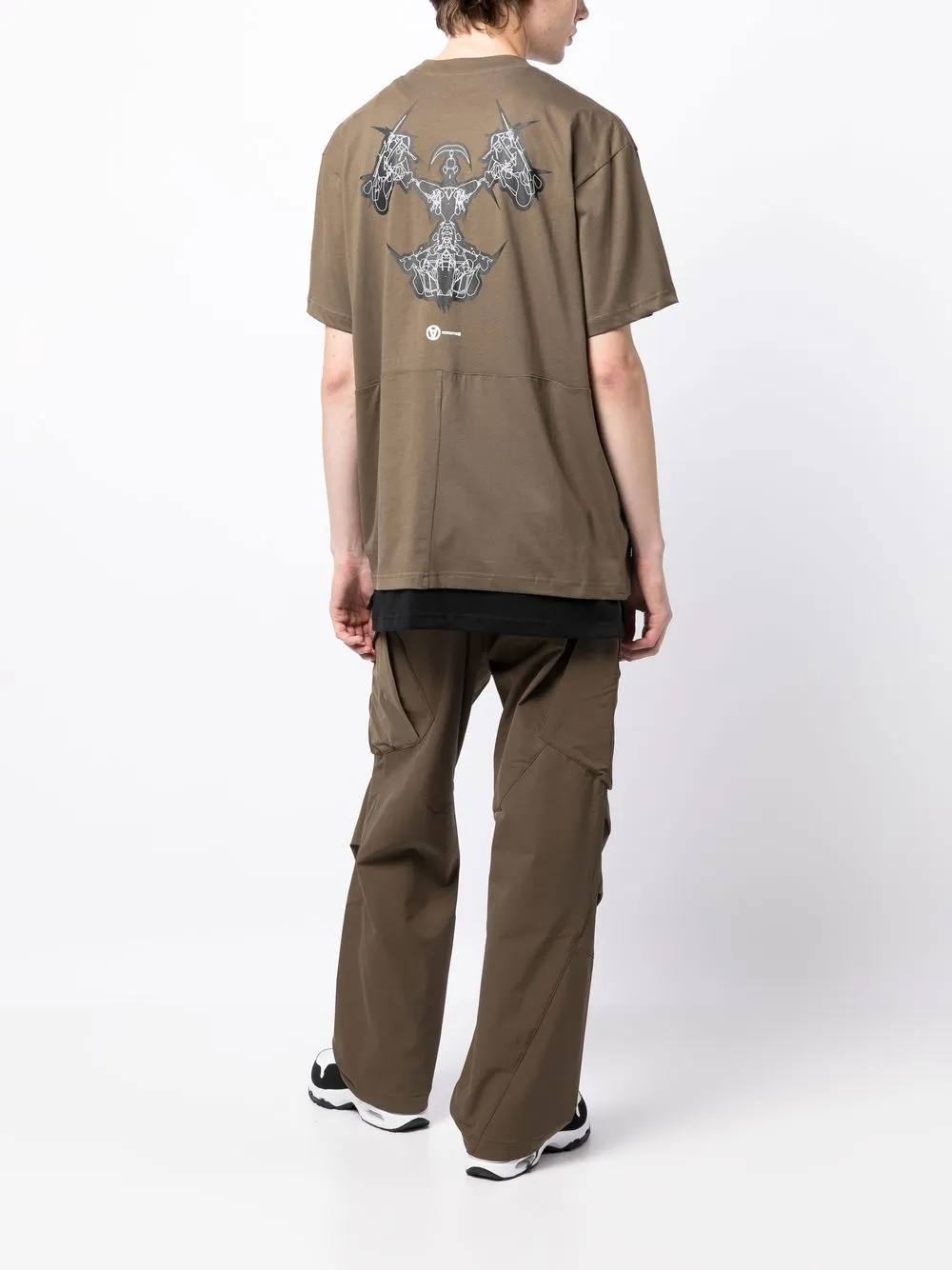 ACRONYM T-shirt met grafische print - Groen