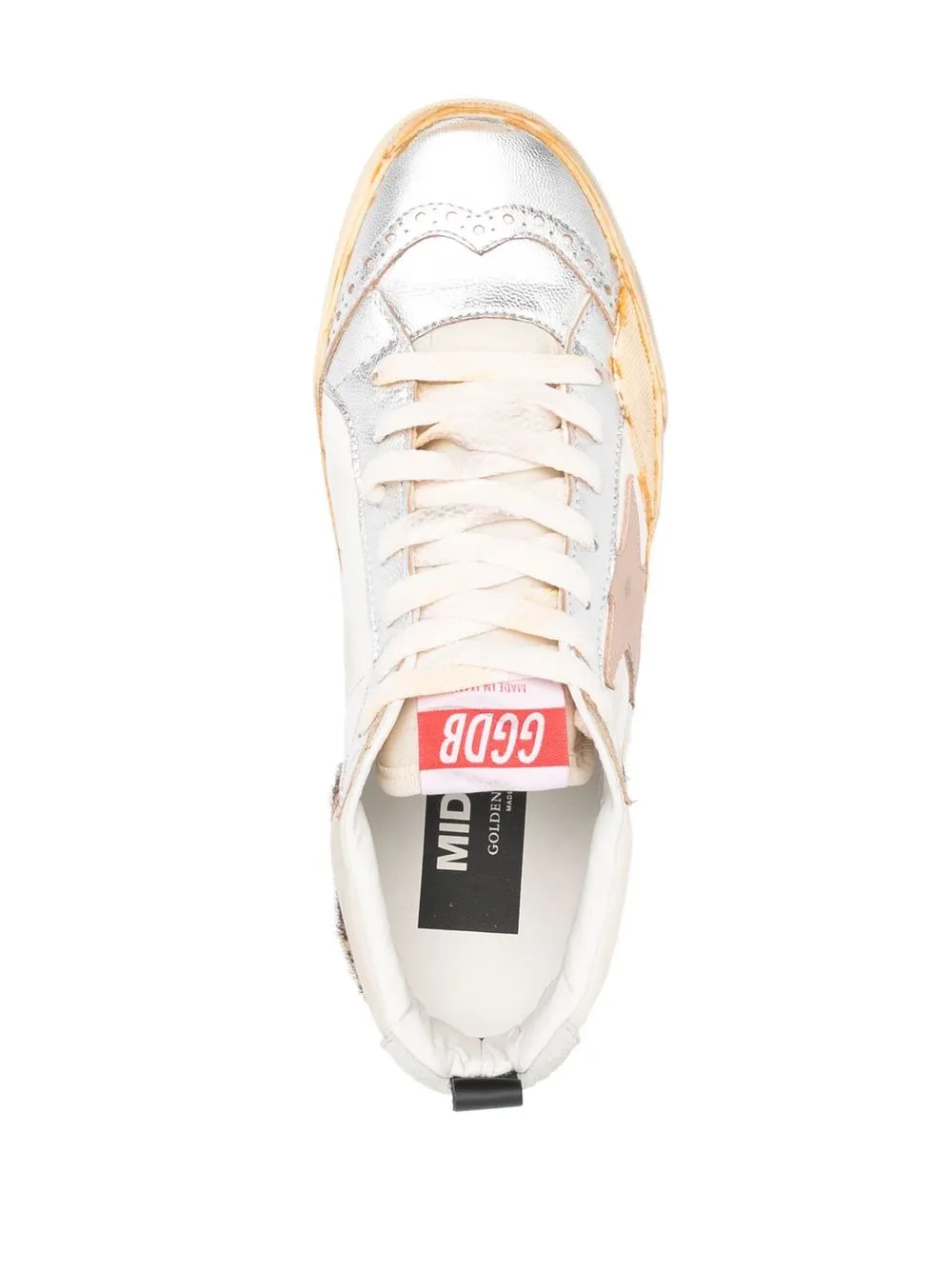 Golden Goose Mid-star High-top Sneakers In 中性色