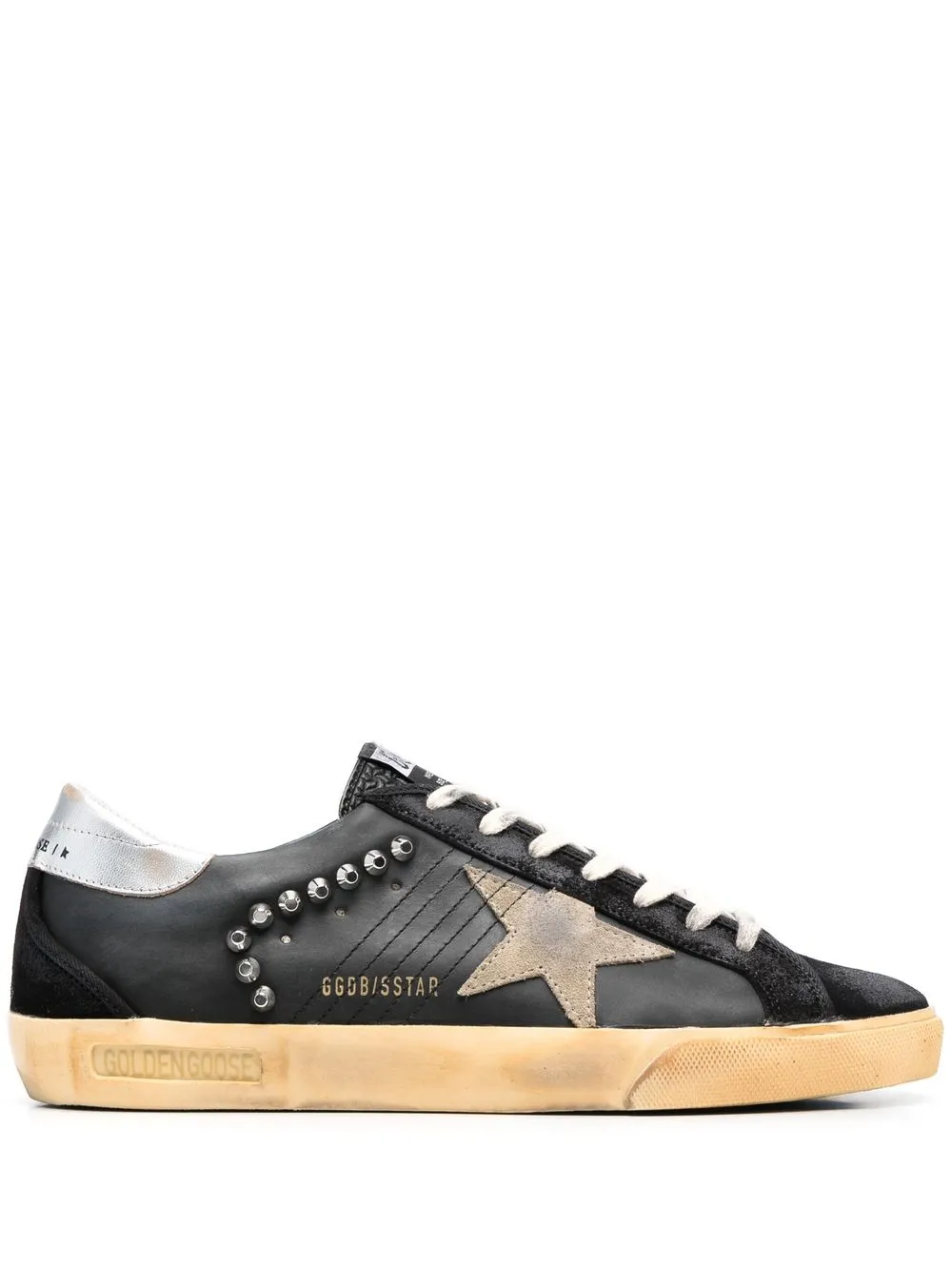 Golden Goose Super-star Low-top Sneakers In Black