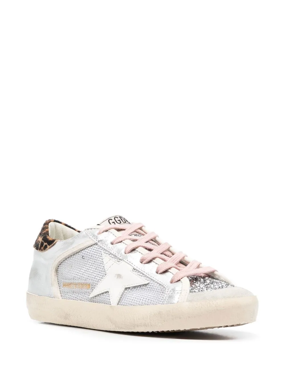 Golden Goose Super-Star sneakers met vlakken - Zilver