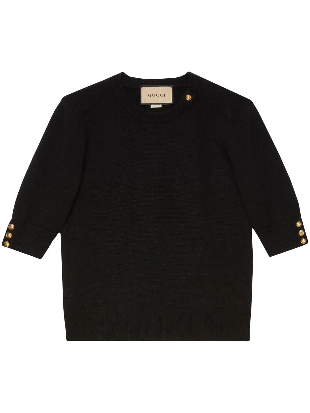 

Gucci top tejido manga corta - Negro