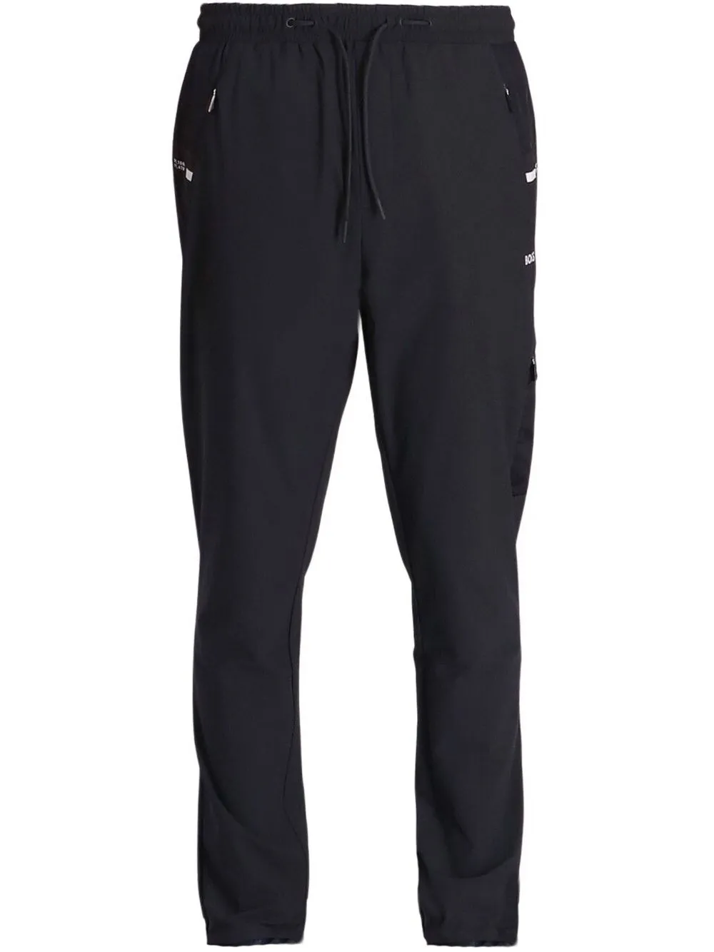 

BOSS logo-print drawstring track pants - Black