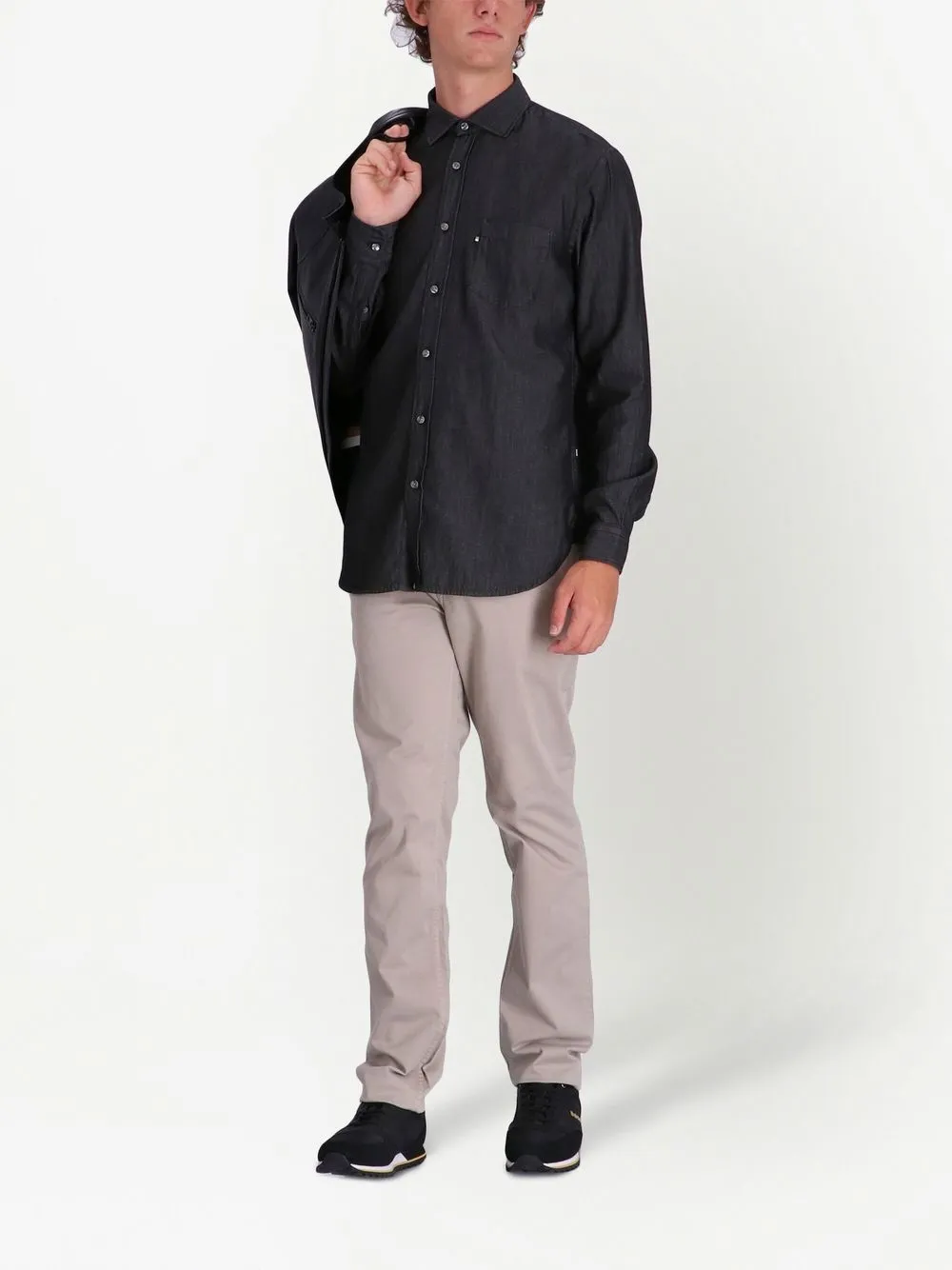 BOSS Button-up overhemd - Zwart