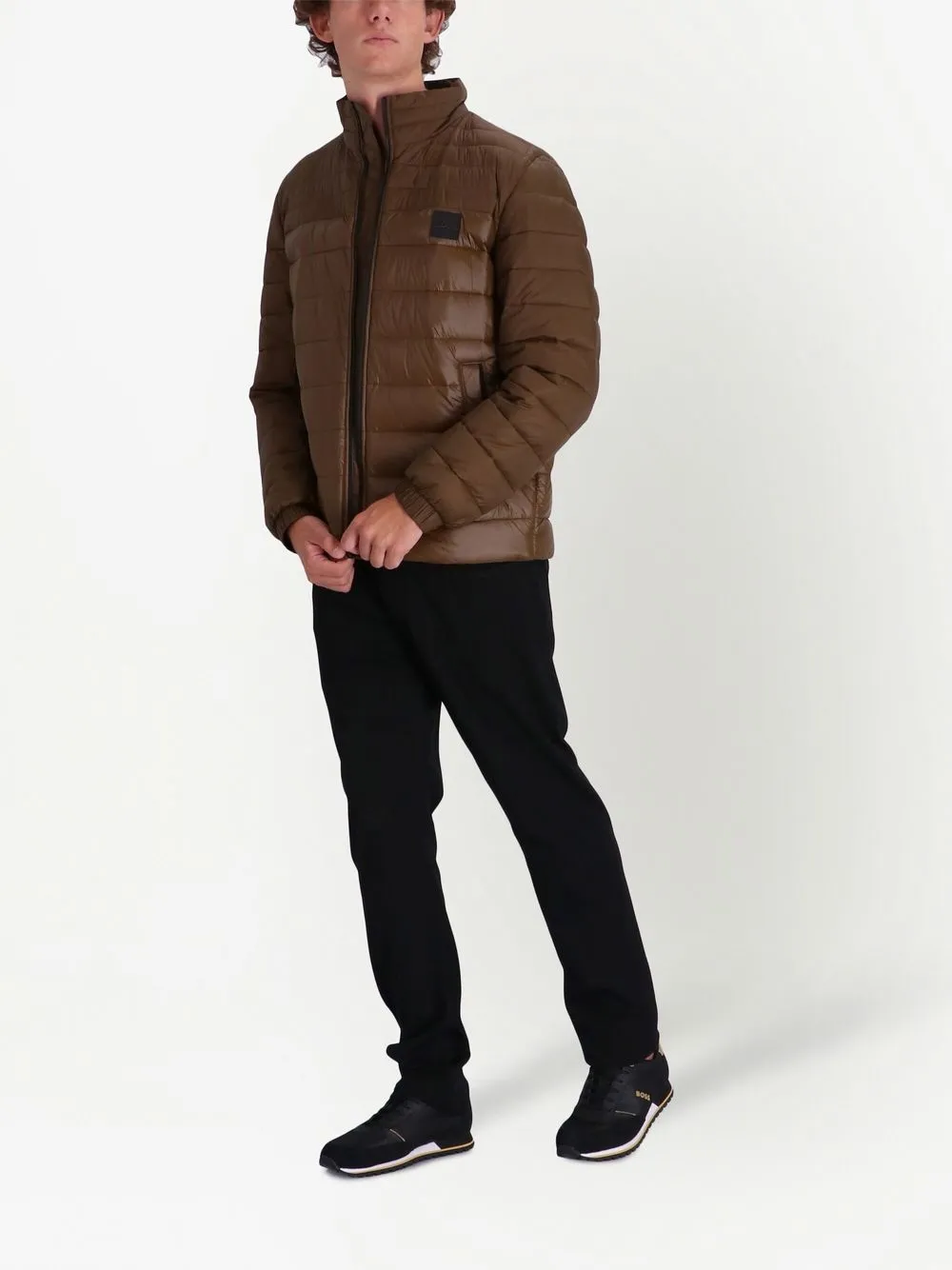 BOSS Jack met logopatch - Bruin
