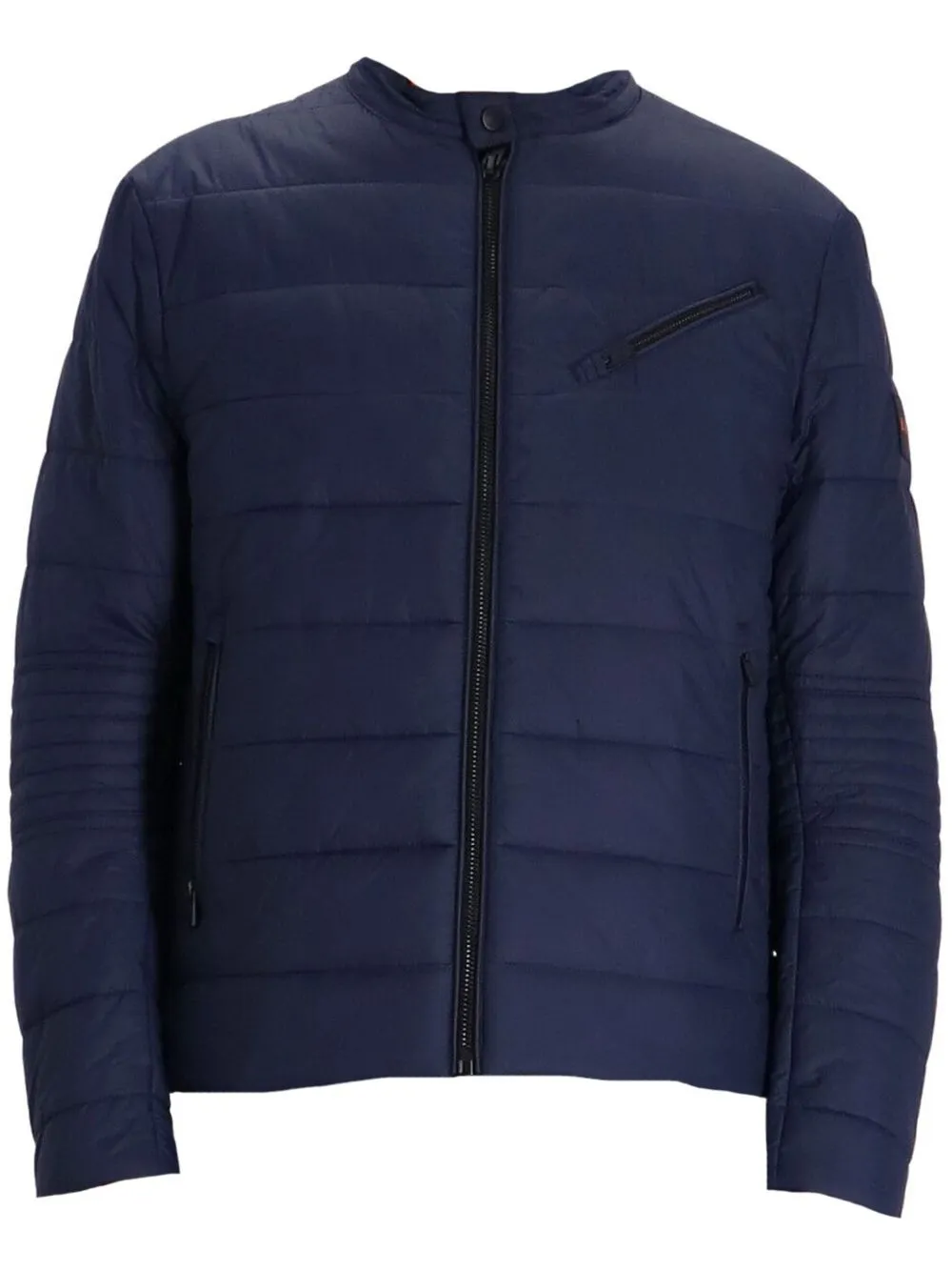 BOSS zip-up quilted jacket - Blue