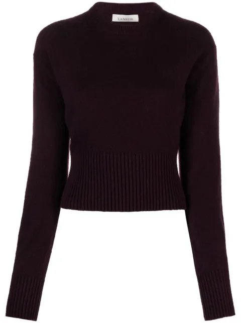 Laneus cropped cashmere knitted jumper