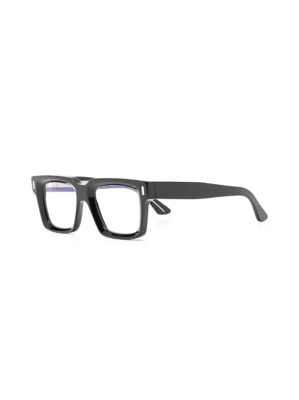 Thick black square frame glasses outlet