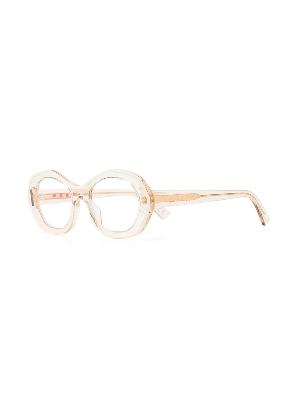 Marni Eyewear Bril met doorzichtig montuur - Beige