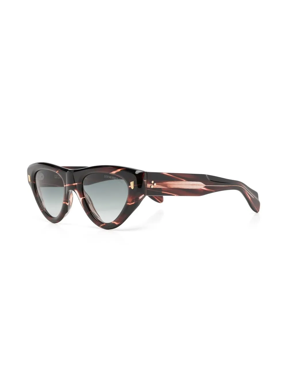 Cutler & Gross Zonnebril met cat-eye montuur - Bruin