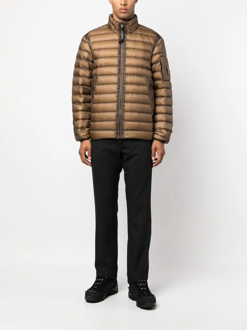 C.P. Company Donsjack met logopatch - Bruin