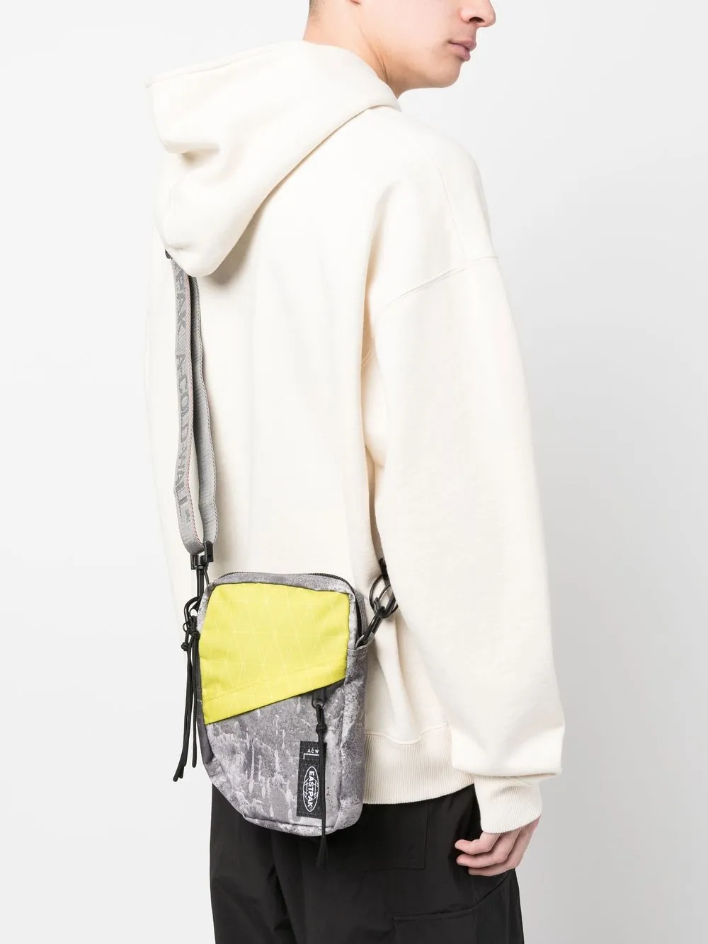 A COLD WALL abstract print Panelled Shoulder Bag Farfetch