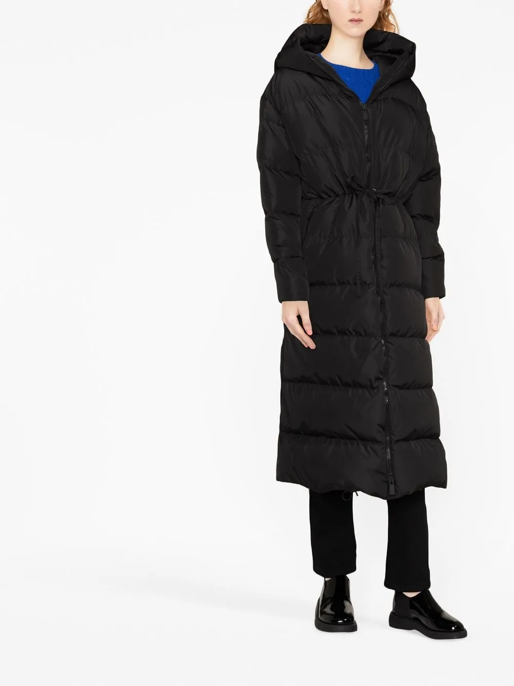 Bacon Jas met gestrikte taille - Zwart