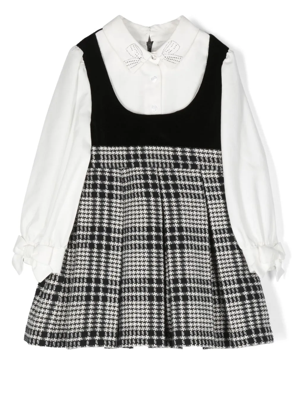

Lapin House vestido con cuadros estampados - Gris