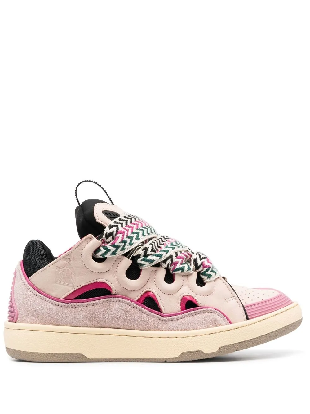

Lanvin multi-panel lace-up sneakers - Pink
