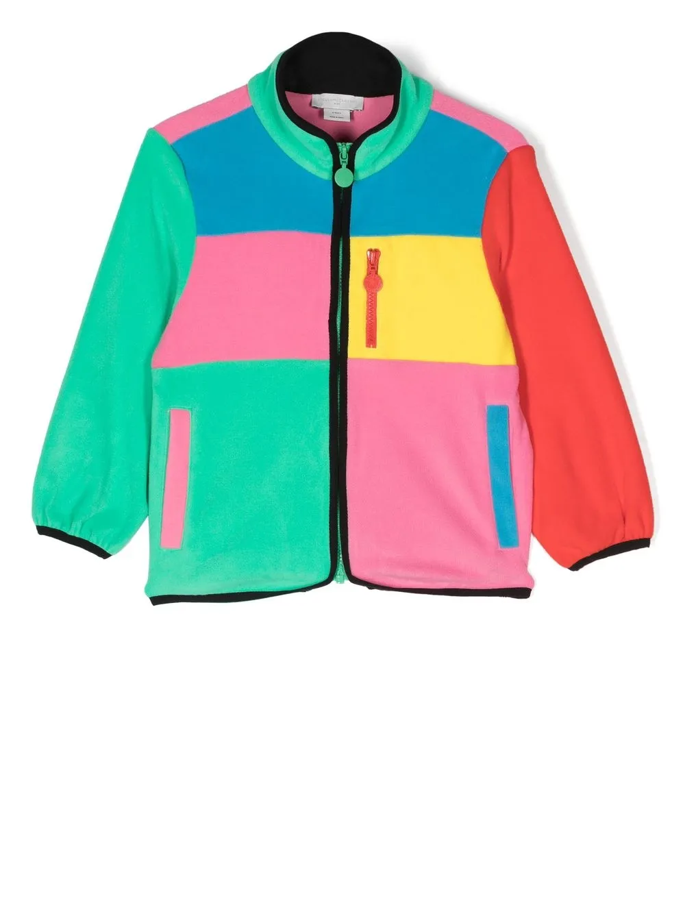 

Stella McCartney Kids colour-block zipped jacket - Azul