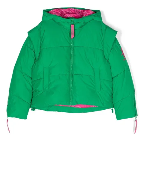 Pinko Kids chamarra capitonada con logo bordado
