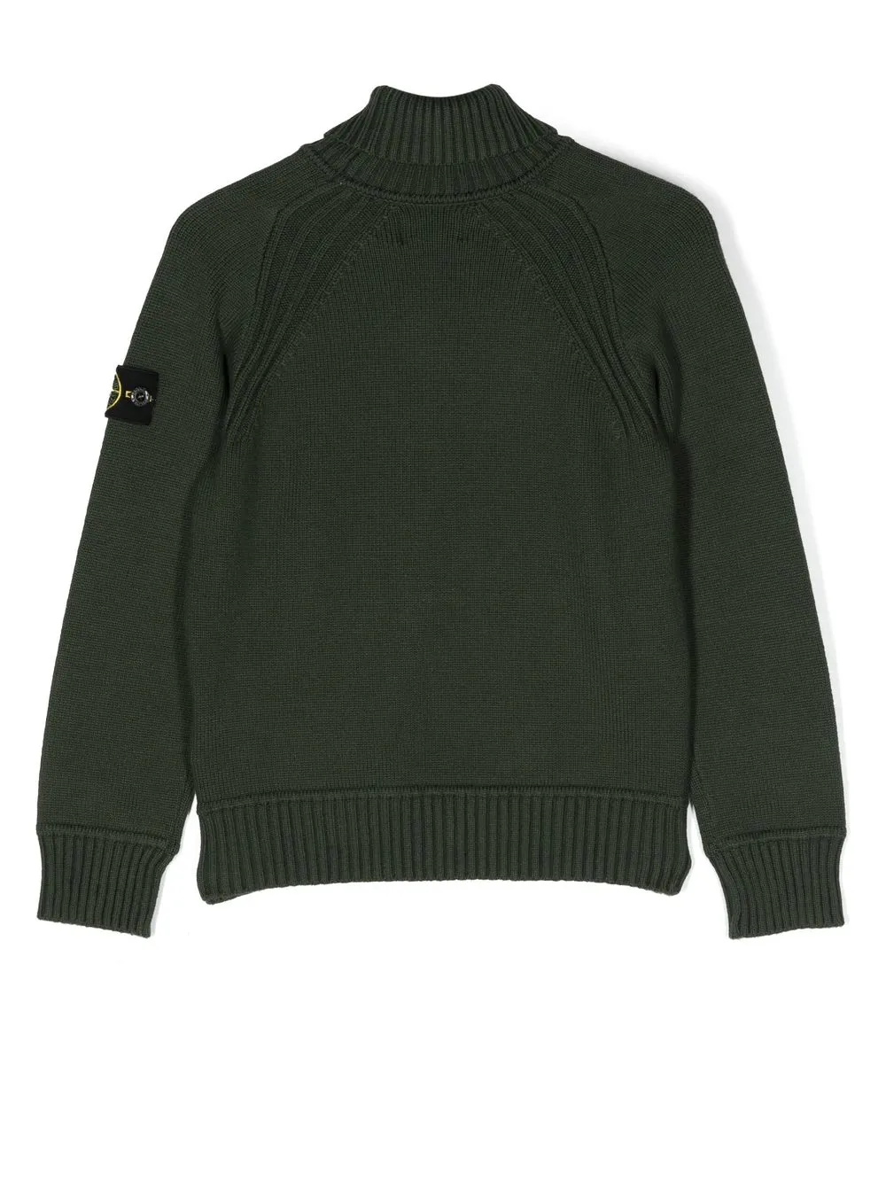 Stone Island Junior Trui met logopatch - Groen