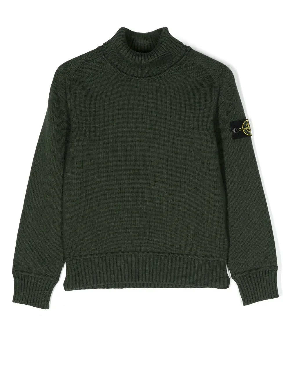 

Stone Island Junior logo-patch sleeve jumper - Green