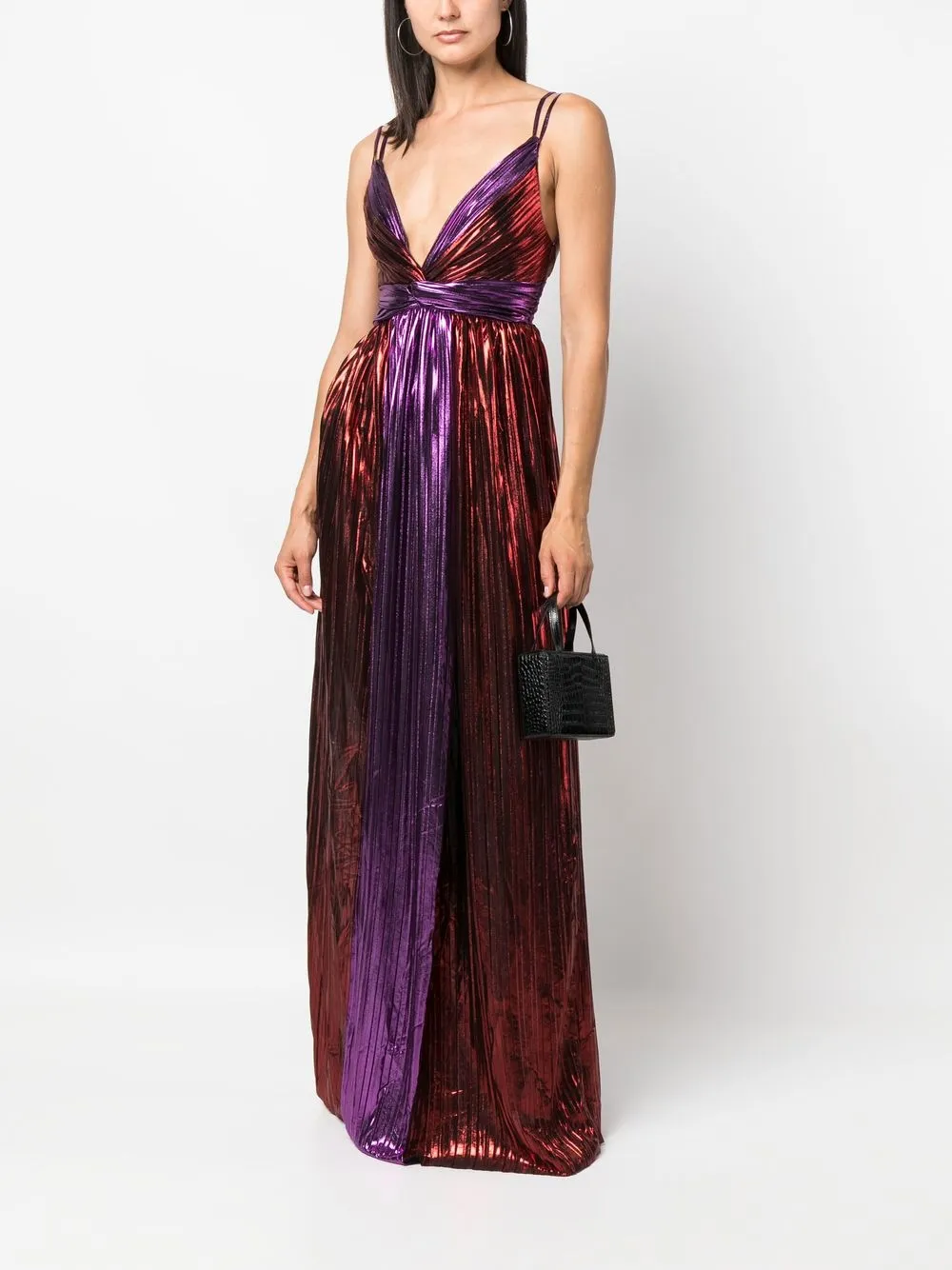 Sabina Musayev Geplooide maxi-jurk - Rood
