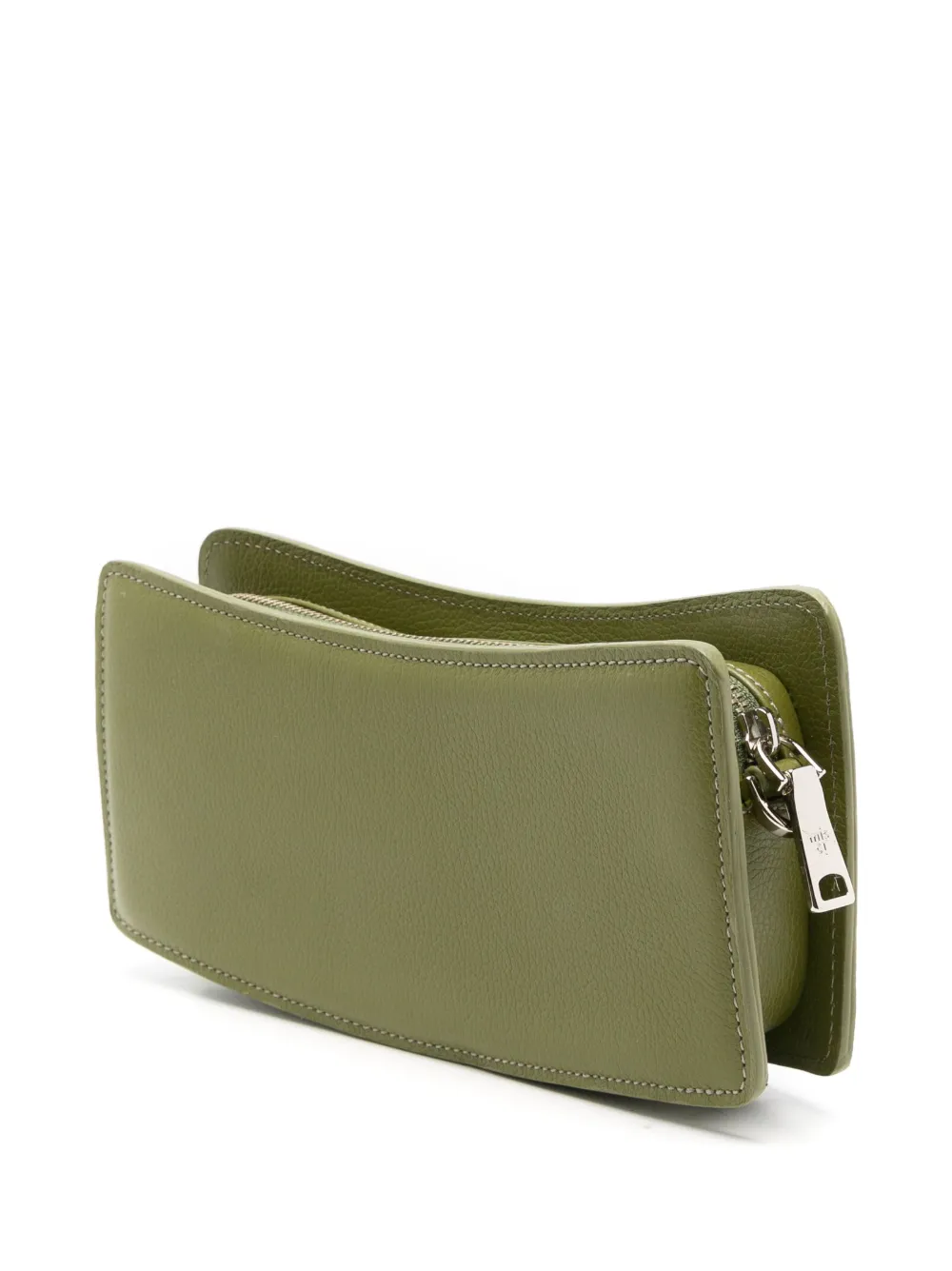 Shop Misci Espeto Leather Shoulder Bag In Green