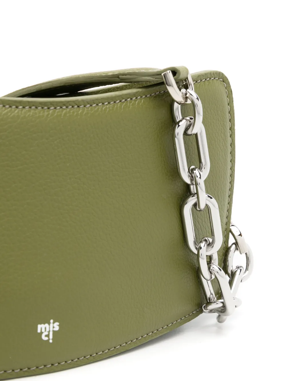 Shop Misci Espeto Leather Shoulder Bag In Green