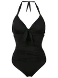 Amir Slama self-tie halterneck swimsuit - Black