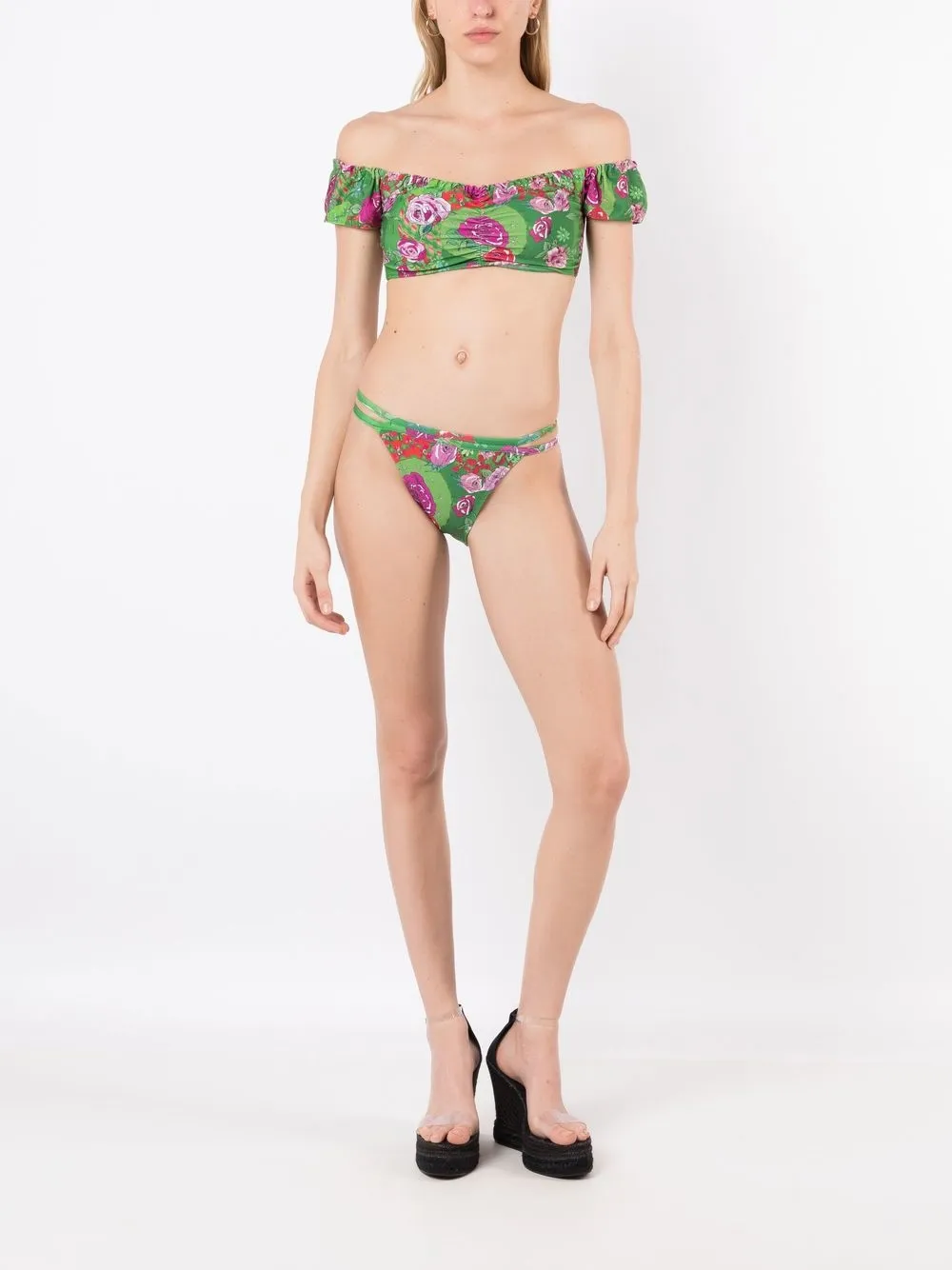 Amir Slama off-shoulder floral-print bikini | Bikinis | Image 2