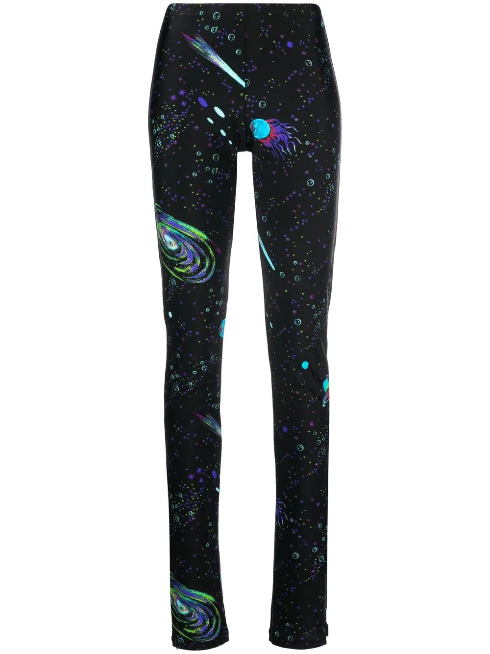 MSGM leggins con cómic estampado - Negro