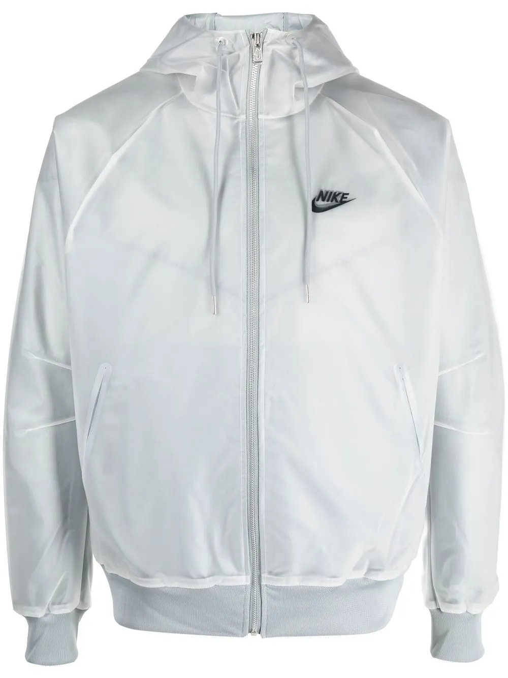 Nike logo-print windbreaker - Grey