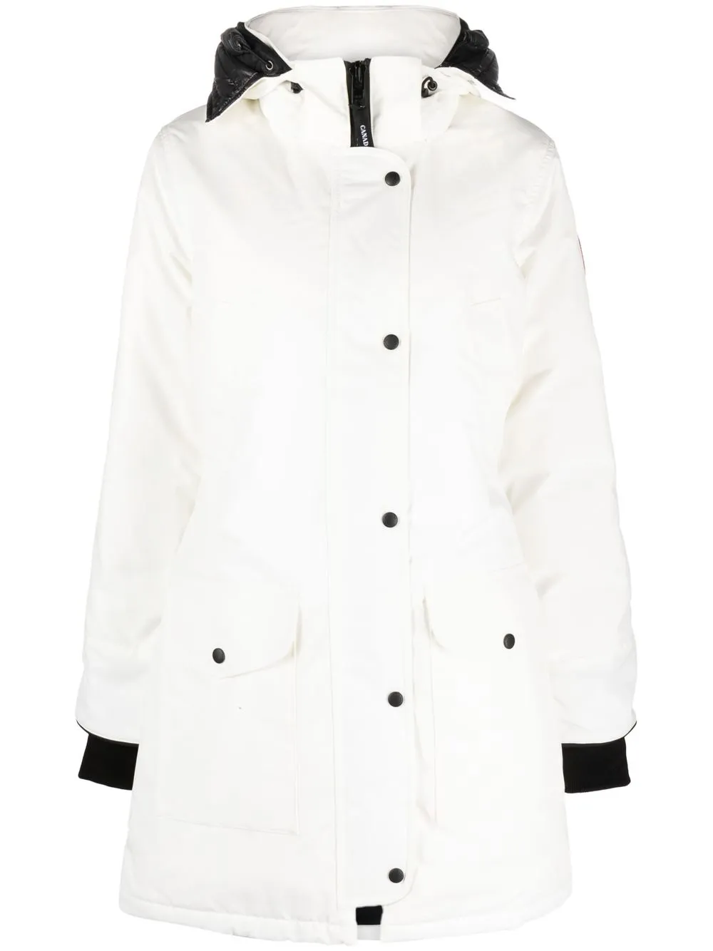 

Canada Goose logo-patch zip-fastening coat - White