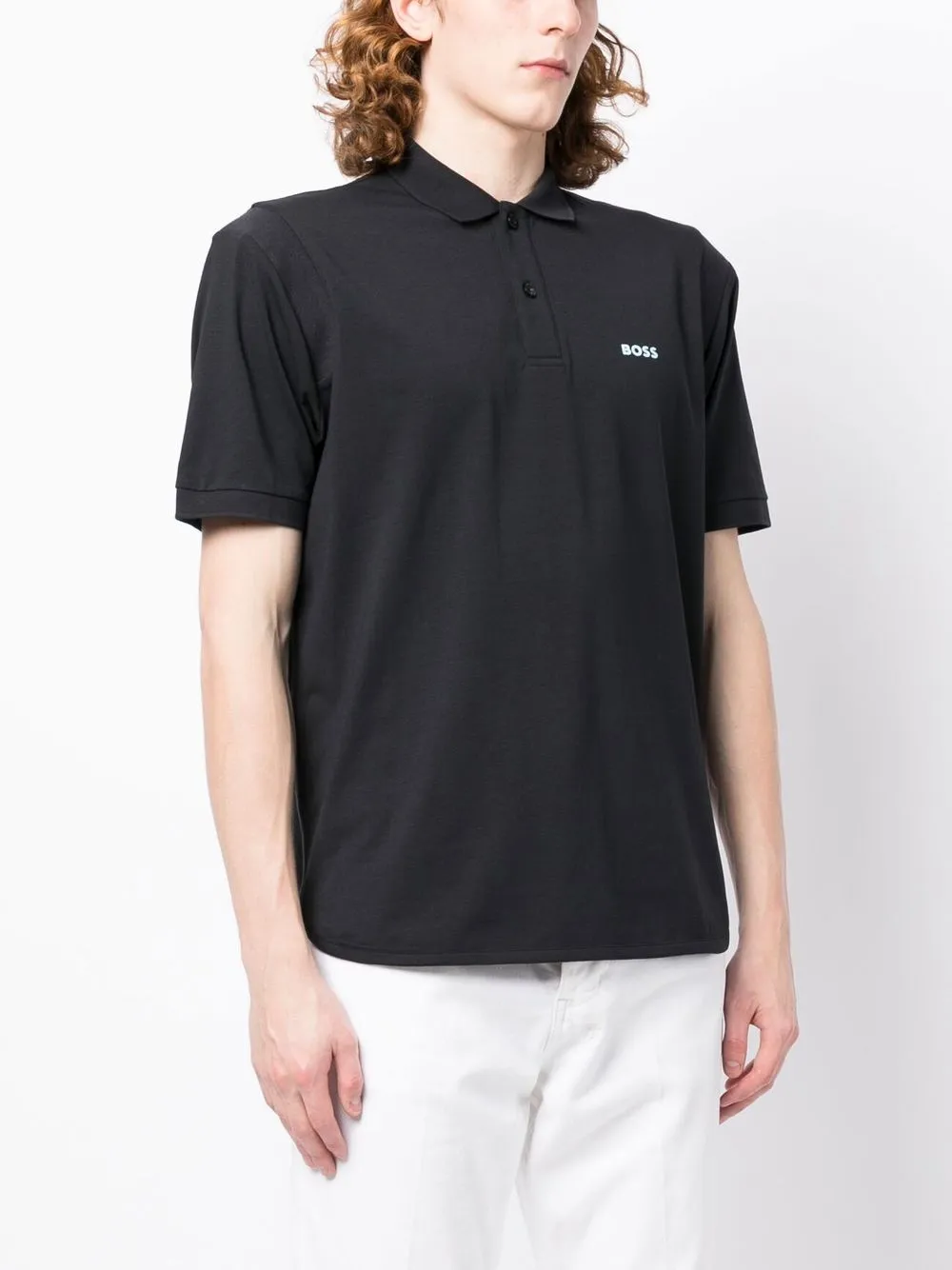 image 3 of boss logo印花短袖polo衫