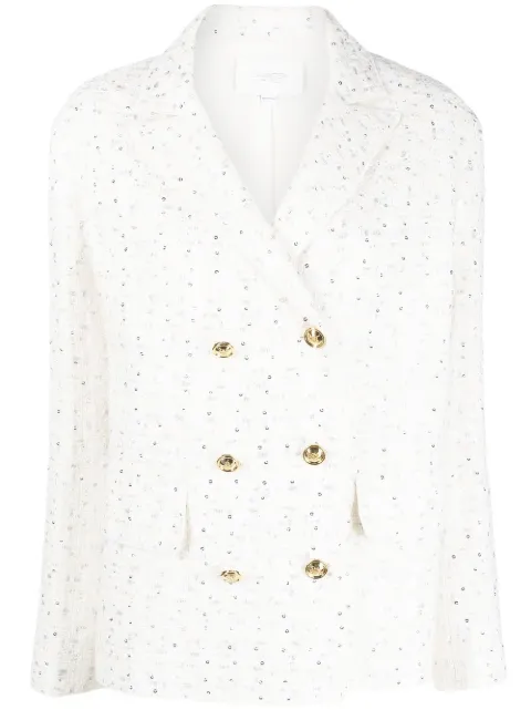 Giambattista Valli blazer con doble botonadura y lentejuelas