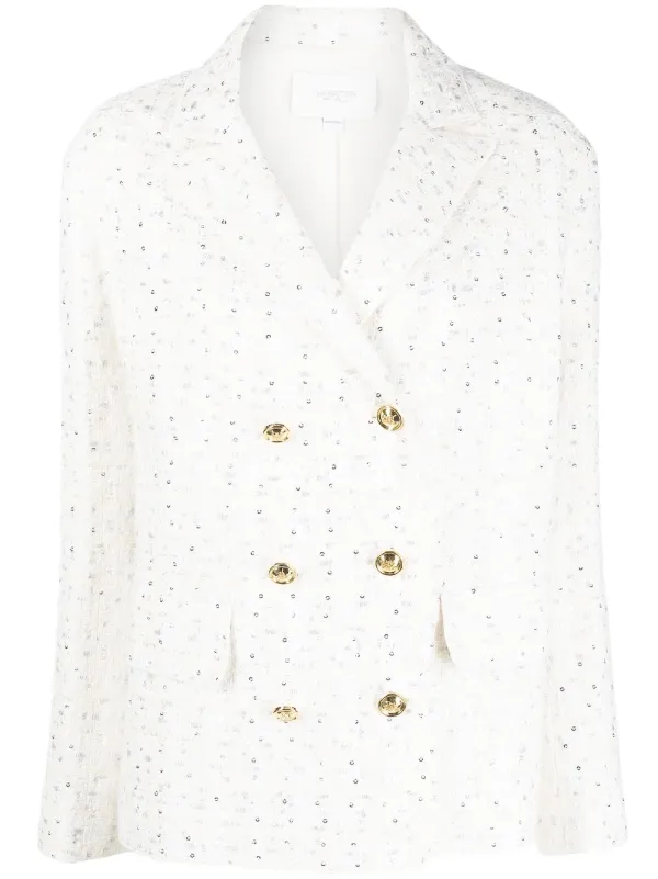 Sequin double outlet breasted blazer