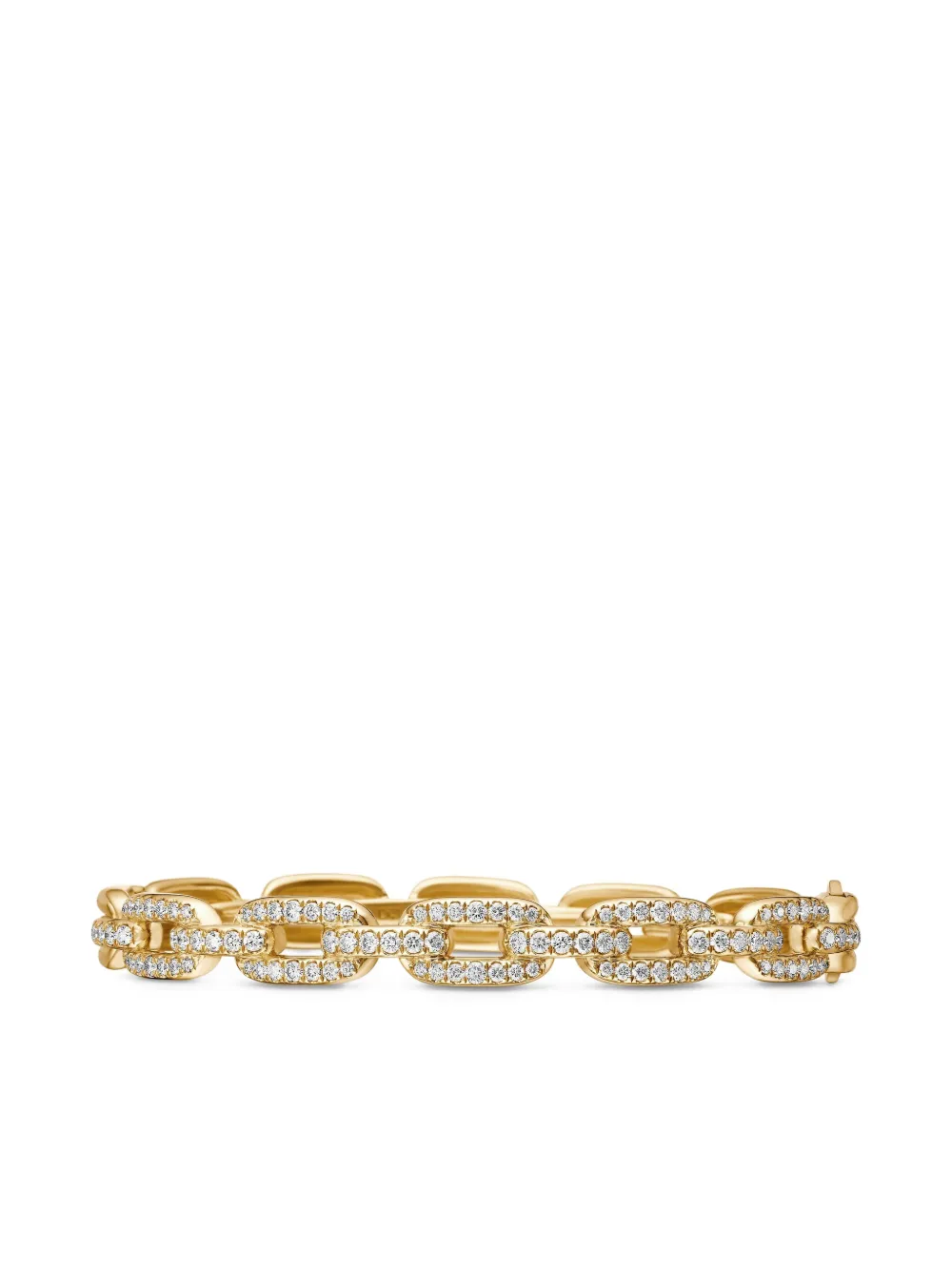 David Yurman Stax Chain Link ダイヤモンド ブレスレット 7mm 18Kイエローゴールド - ゴールドトーン David Yurman Stax Chain Link ダイヤモンド ブレスレット 7mm 18Kイエローゴールド - ゴールドトーン