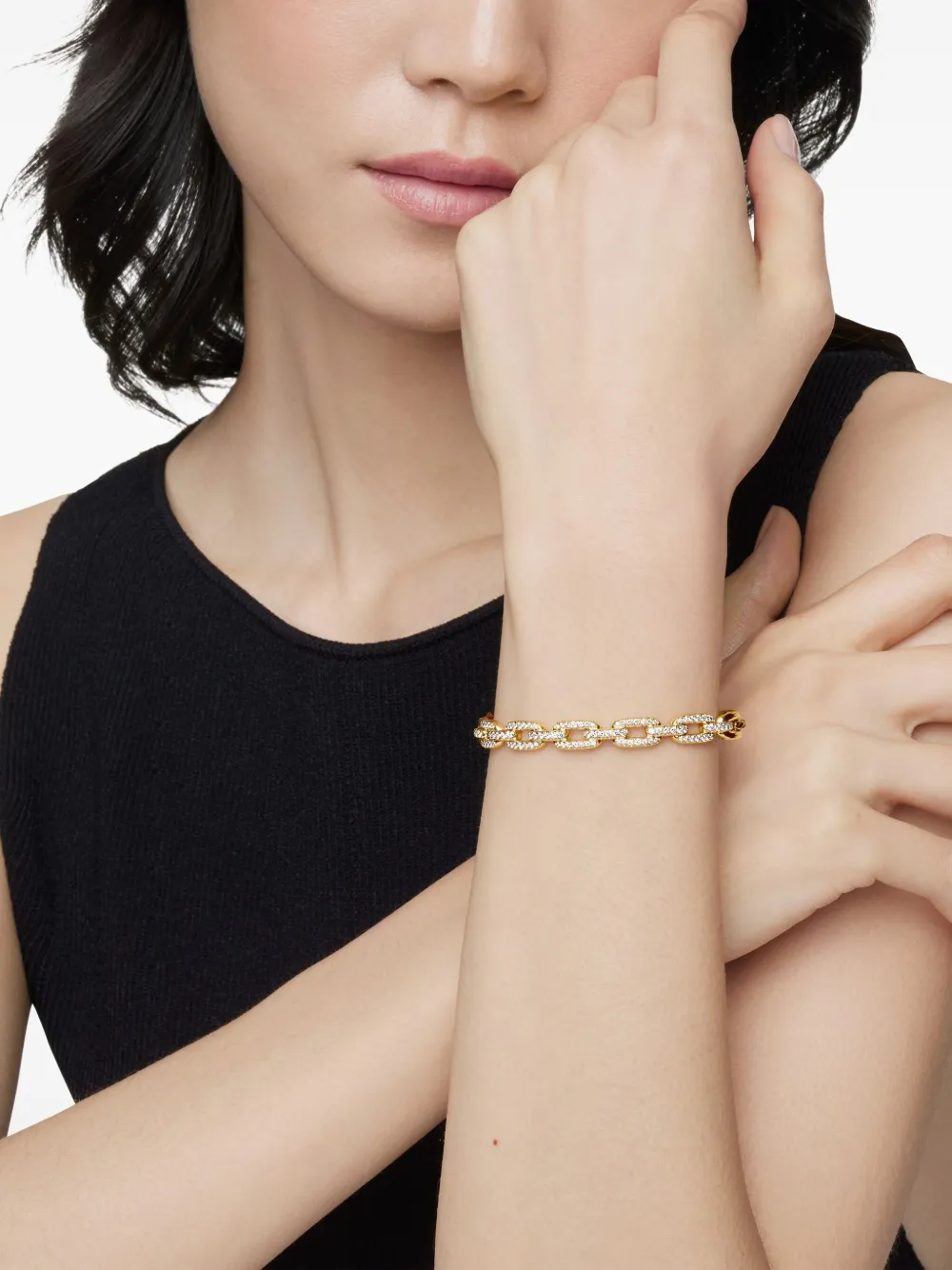 David Yurman 18K黄金 Stax Chain Link 钻石手链（7毫米） | Image 2