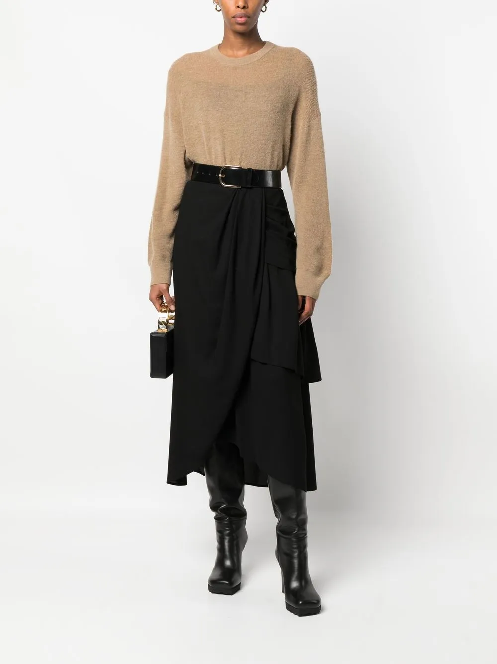 IRO Maxi-rok met ruches - Zwart