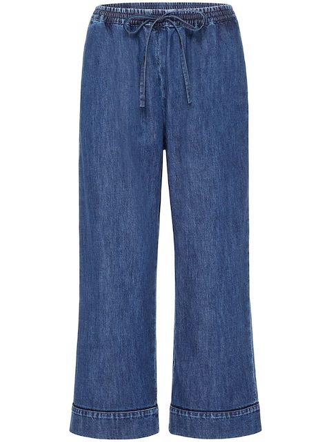 Valentino drawstring straight-leg cropped trousers