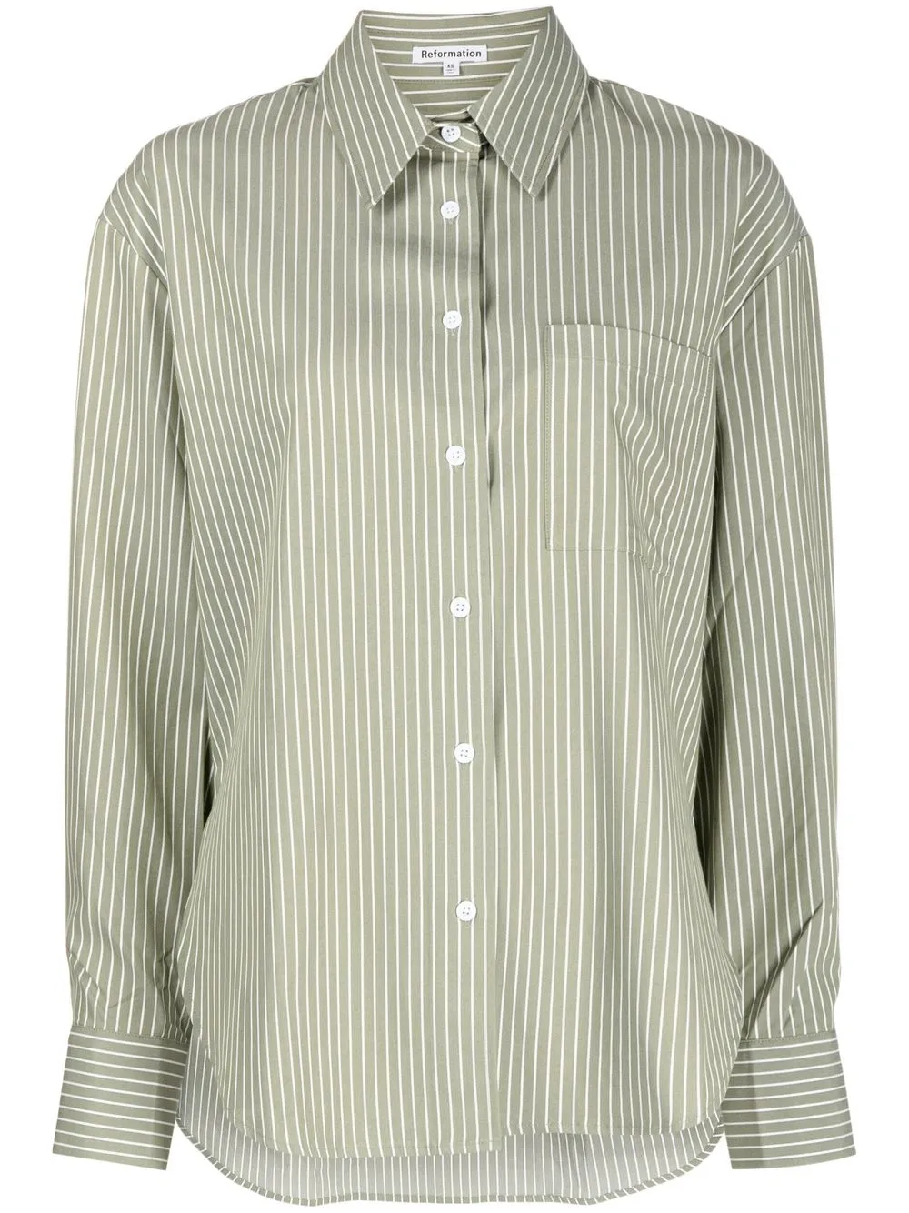 

Reformation striped long sleeve shirt - Green