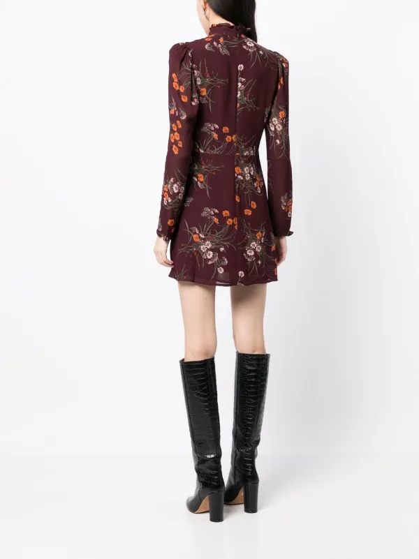 Reformation Lewis long sleeve Minidress Farfetch