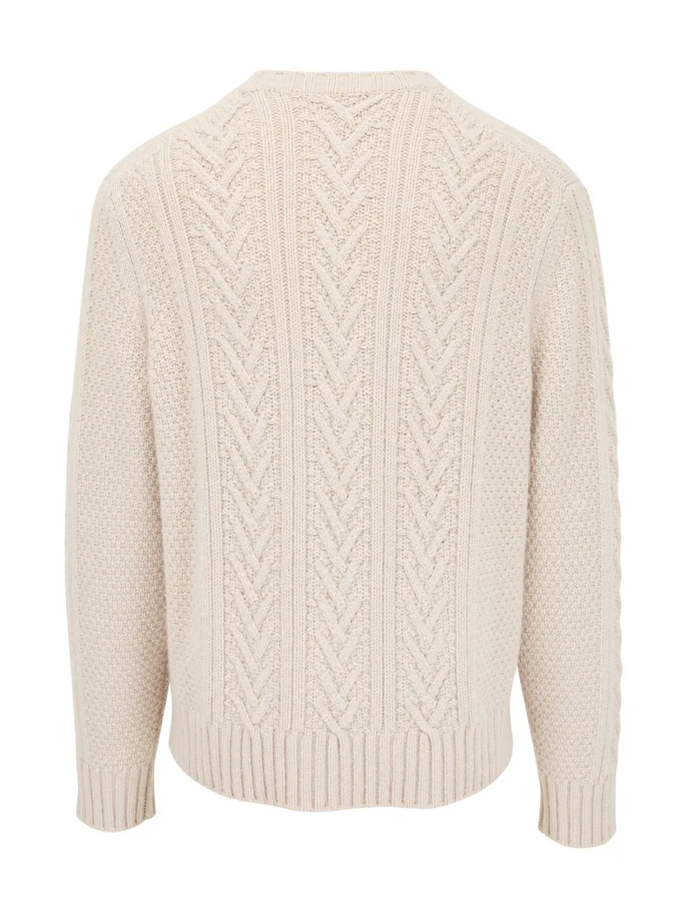 Vince Kabelgebreide trui - Beige