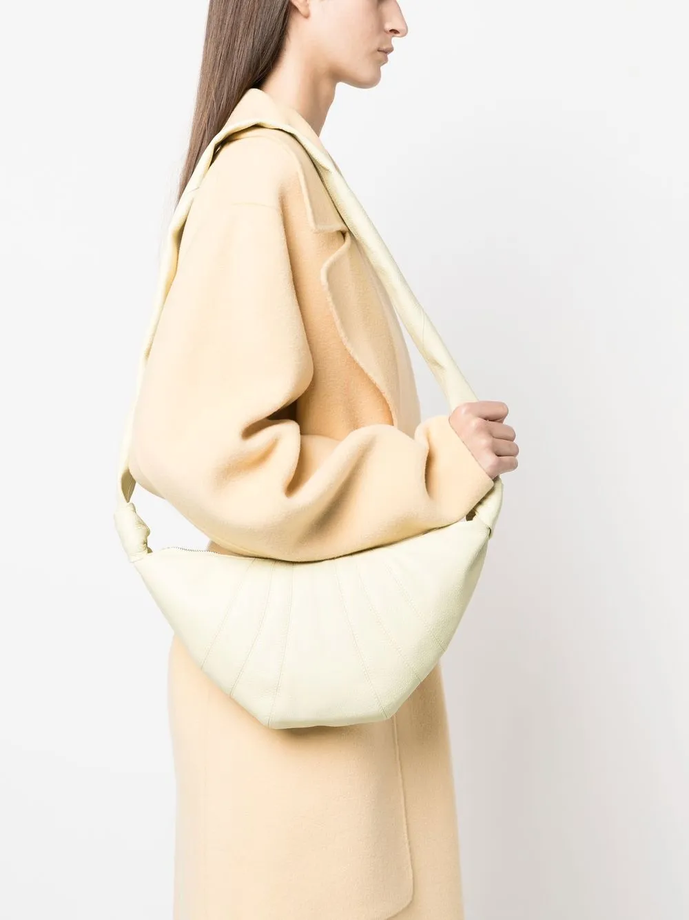 LEMAIRE Croissant crossbodytas - Geel